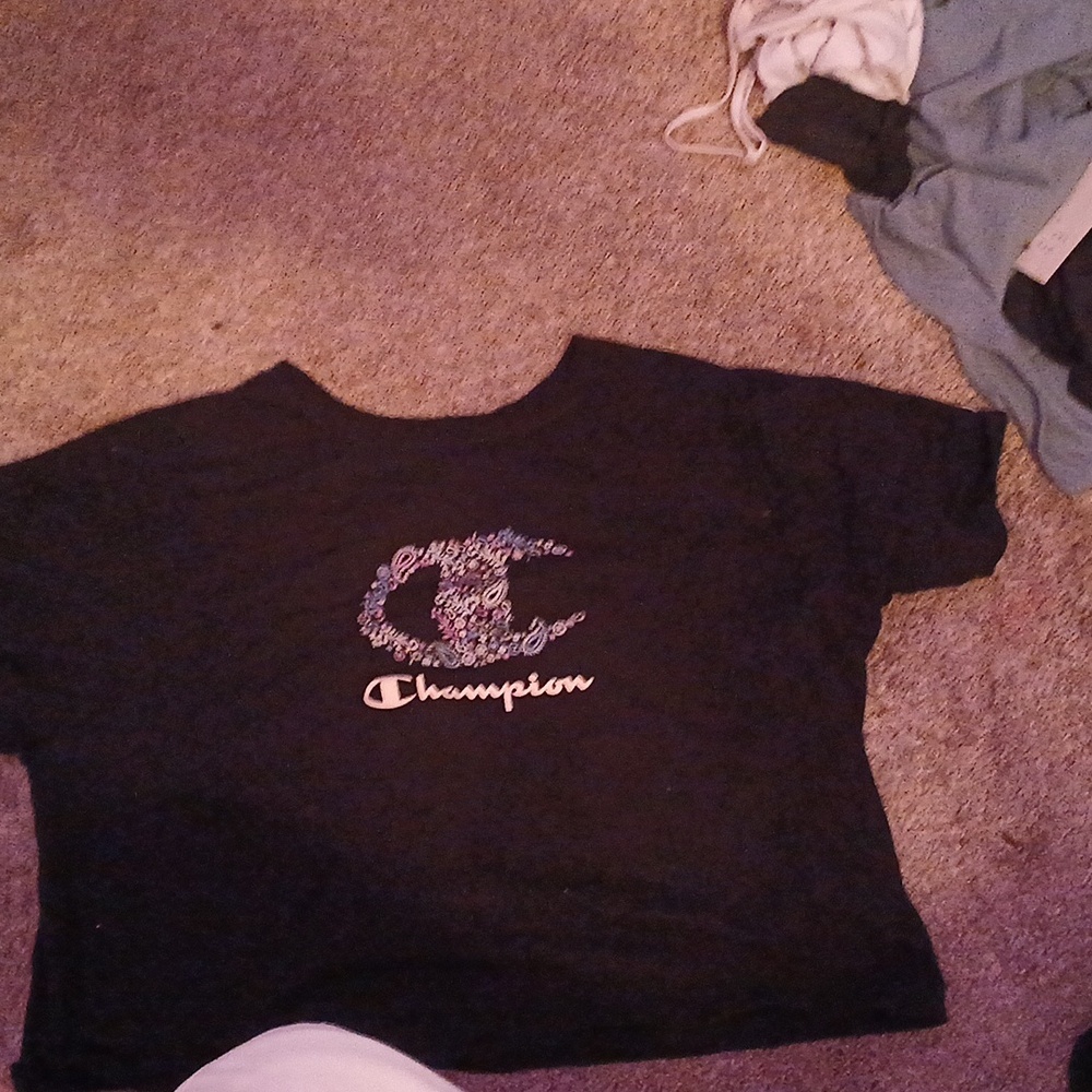 cropped champion shirt